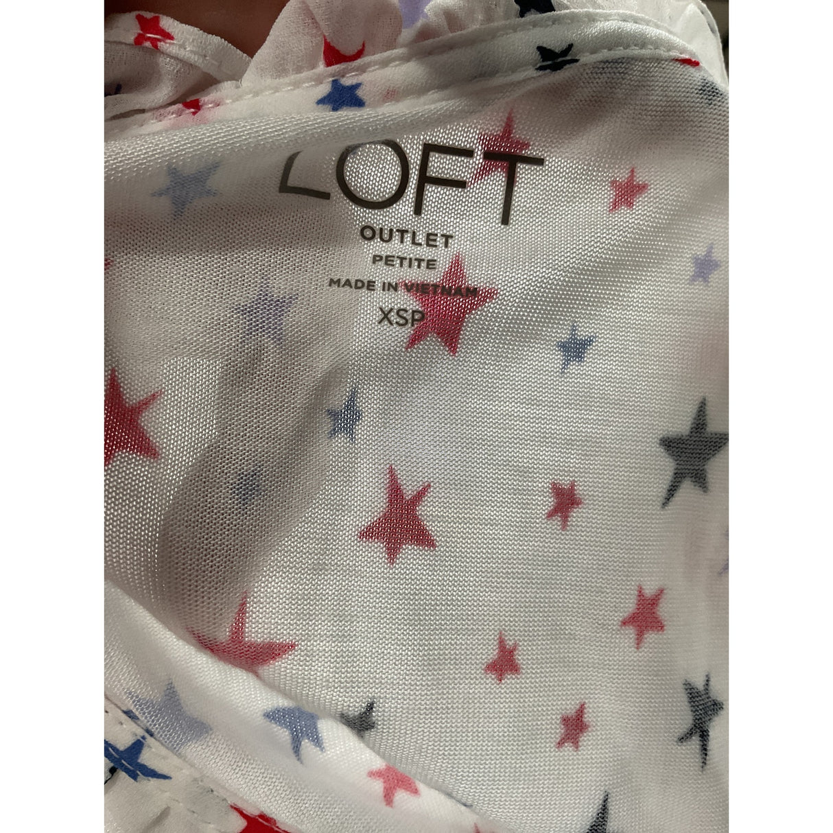 LOFT White 100% Cotton XSP Blouse