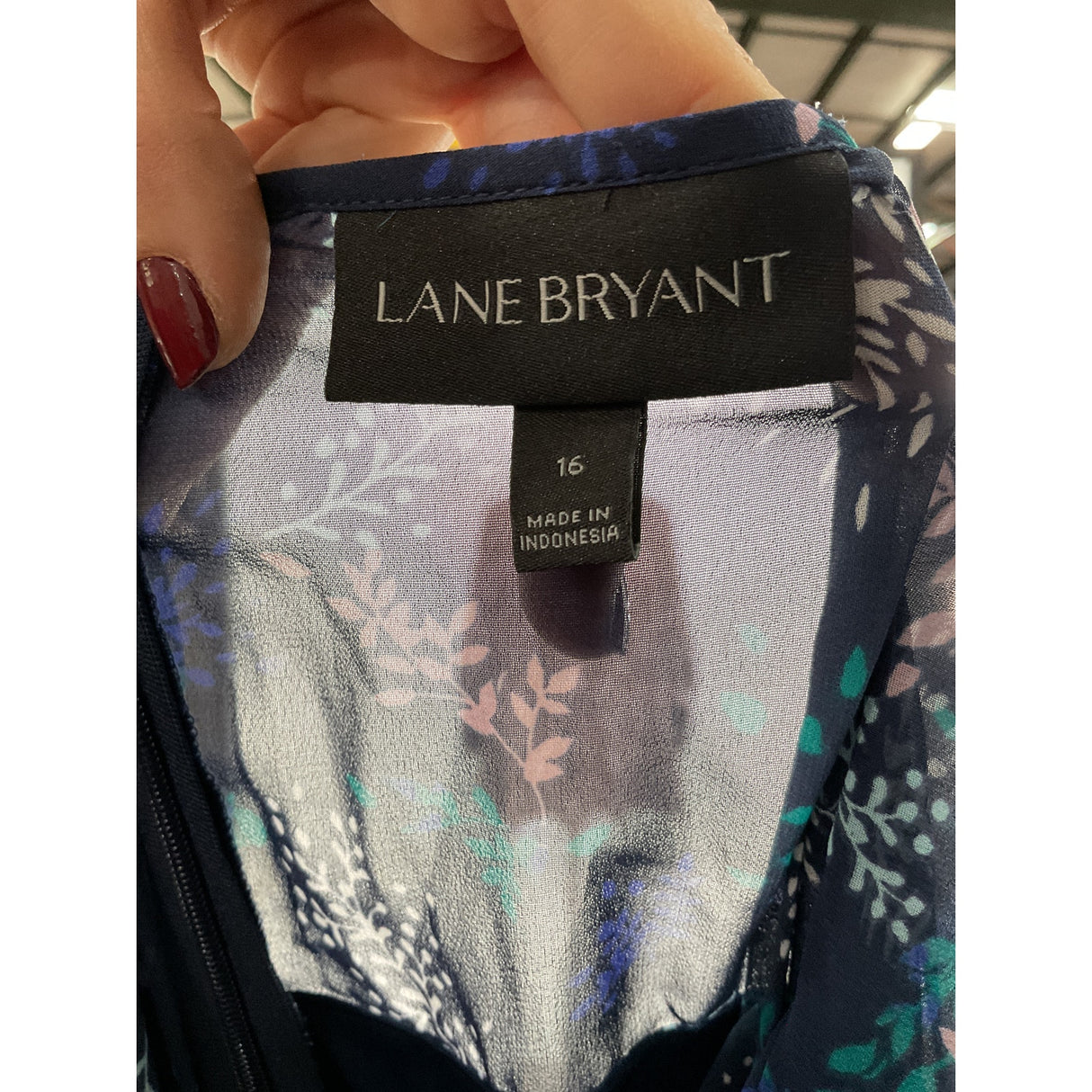 Lane Bryant Blue Blouson Dress - Size 16