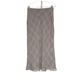 Ann Taylor Brown Silk Maxi Skirt 8