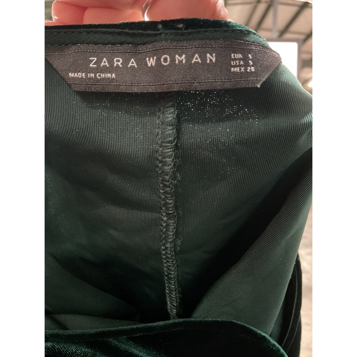 Zara Woman Green Wrap Dress - Size S