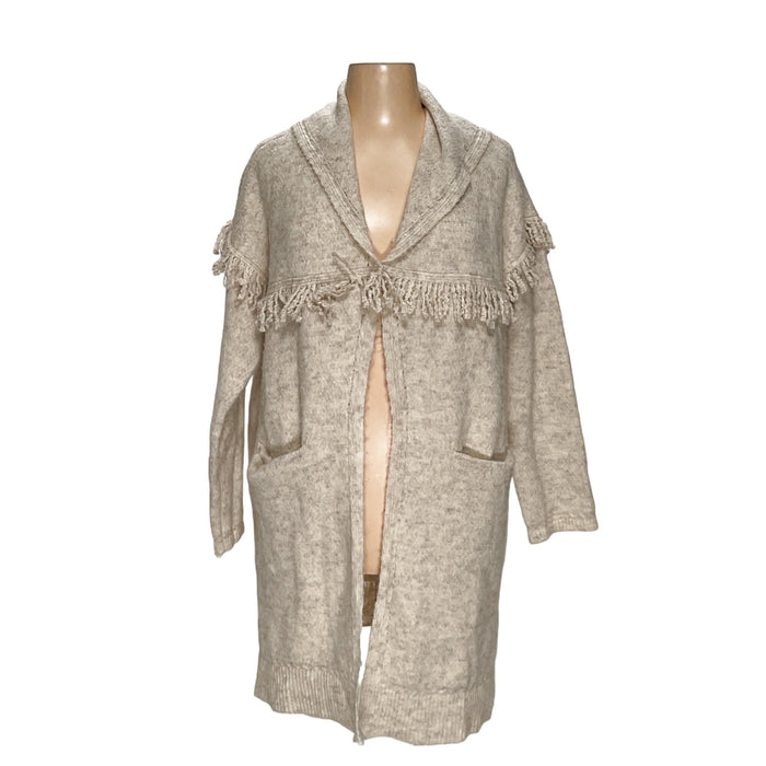 Democracy Cream Wool Cardigan - Women L