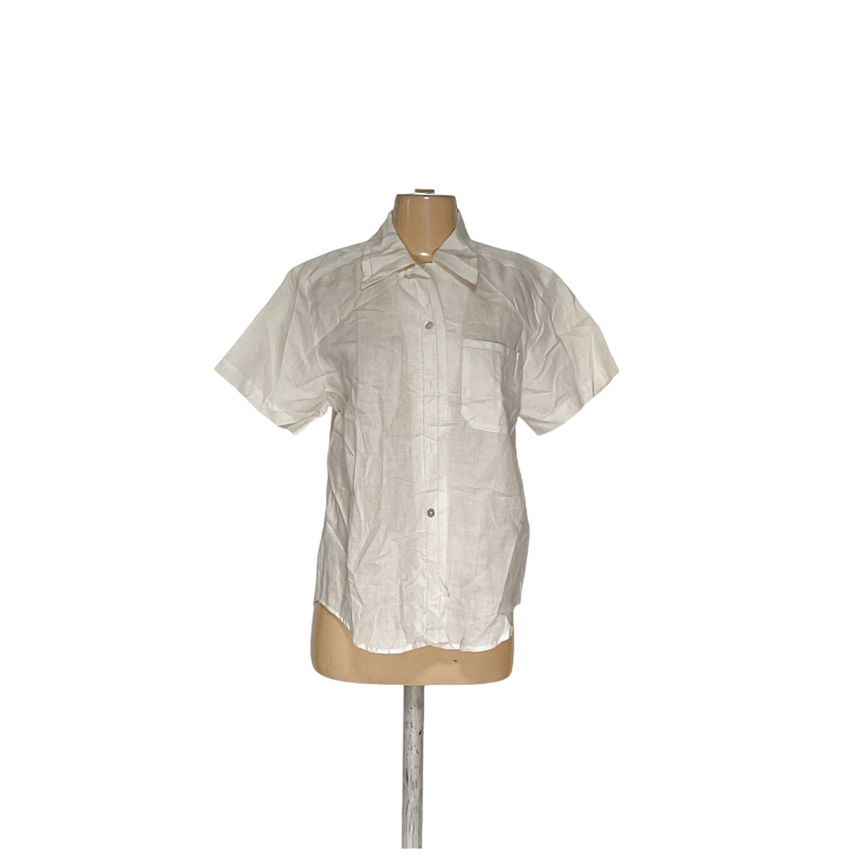 Charter Club White Linen Button-Up Top