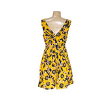 J. Crew Yellow Floral Wrap Dress