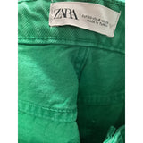 ZARA Green Wide-Leg Denim Jeans - Size 6