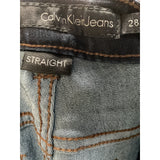 Calvin Klein Straight Denim Jeans - Blue, Size 28