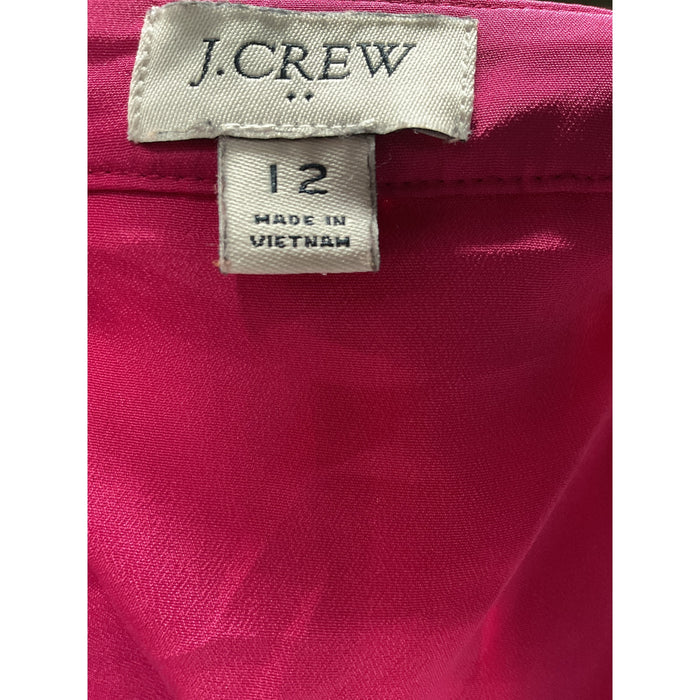 J. Crew Pink A-Line Skirt - Size 12, Midi Length