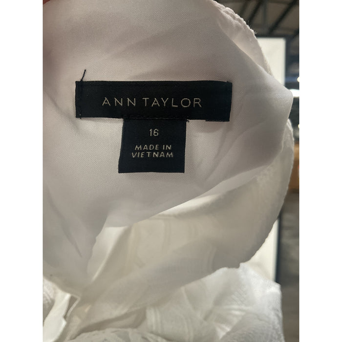 Ann Taylor White Shift Midi Dress