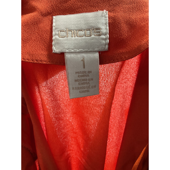 Chico's Orange Plus Size Blouse, Size 1