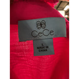 CeCe Pink Cotton Blouse - Women's L