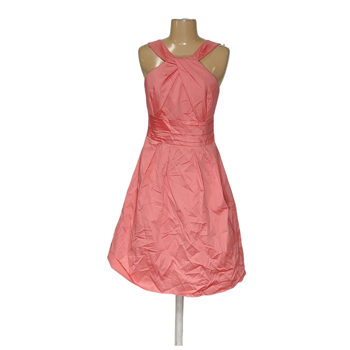 David's Bridal Orange Wrap Dress - Size 4