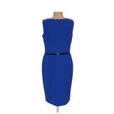 Kasper Blue Sheath Midi Dress - Size 12