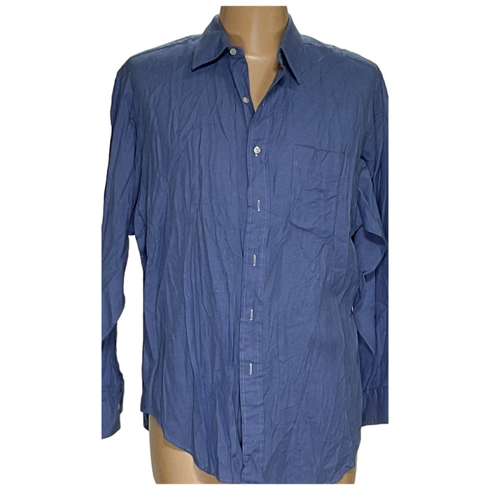 Polo Blue Long Sleeve Shirt - Size 17.5