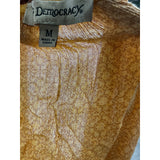 Democracy Ribbed Yellow Rayon Blouse - Women's M