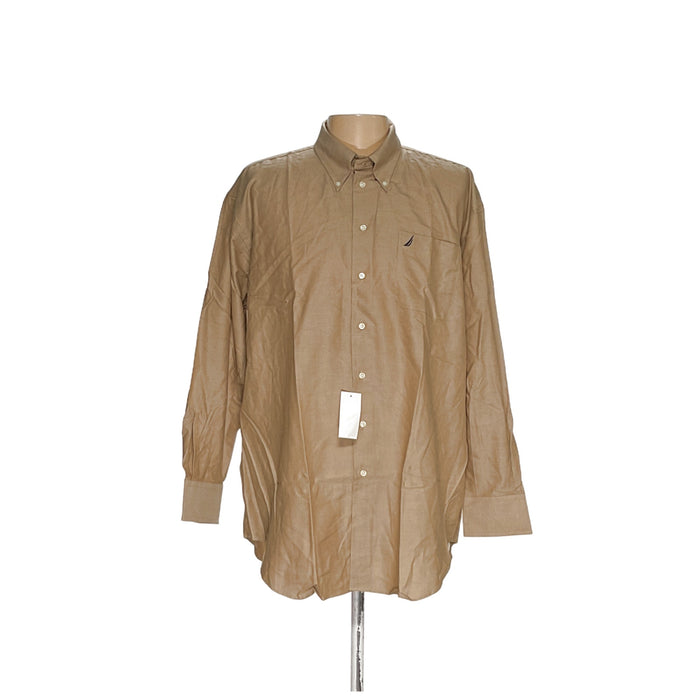 Nautica Brown Casual Button-Up Shirt