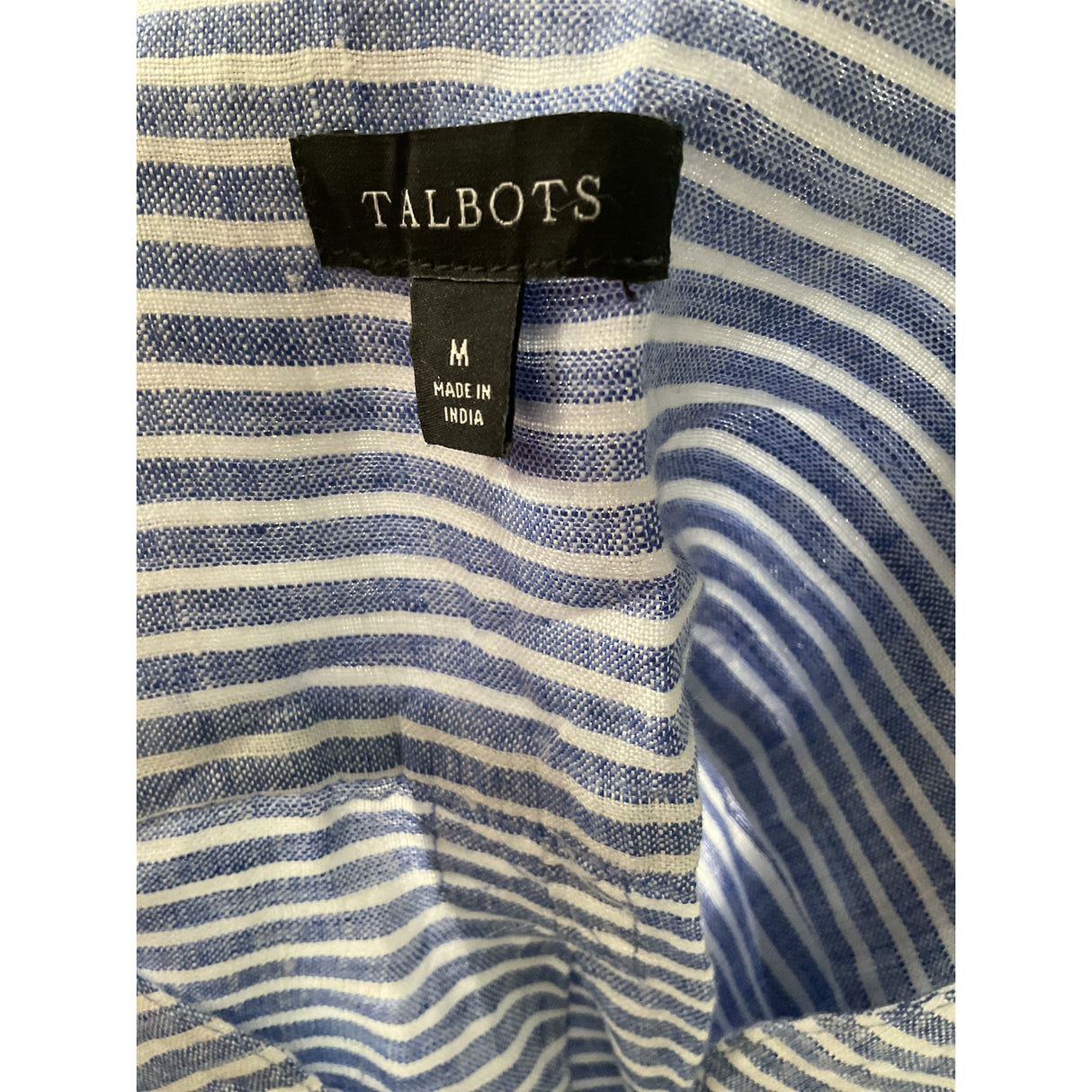 Talbots M Linen Blouse Multicolor