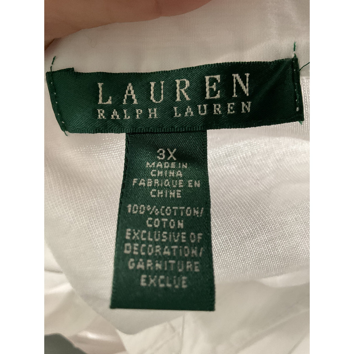 Lauren Ralph Lauren White Blouse 3X