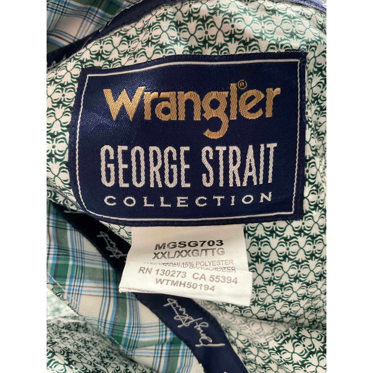 Wrangler Multicolor Dress Shirt, Men's 2XL