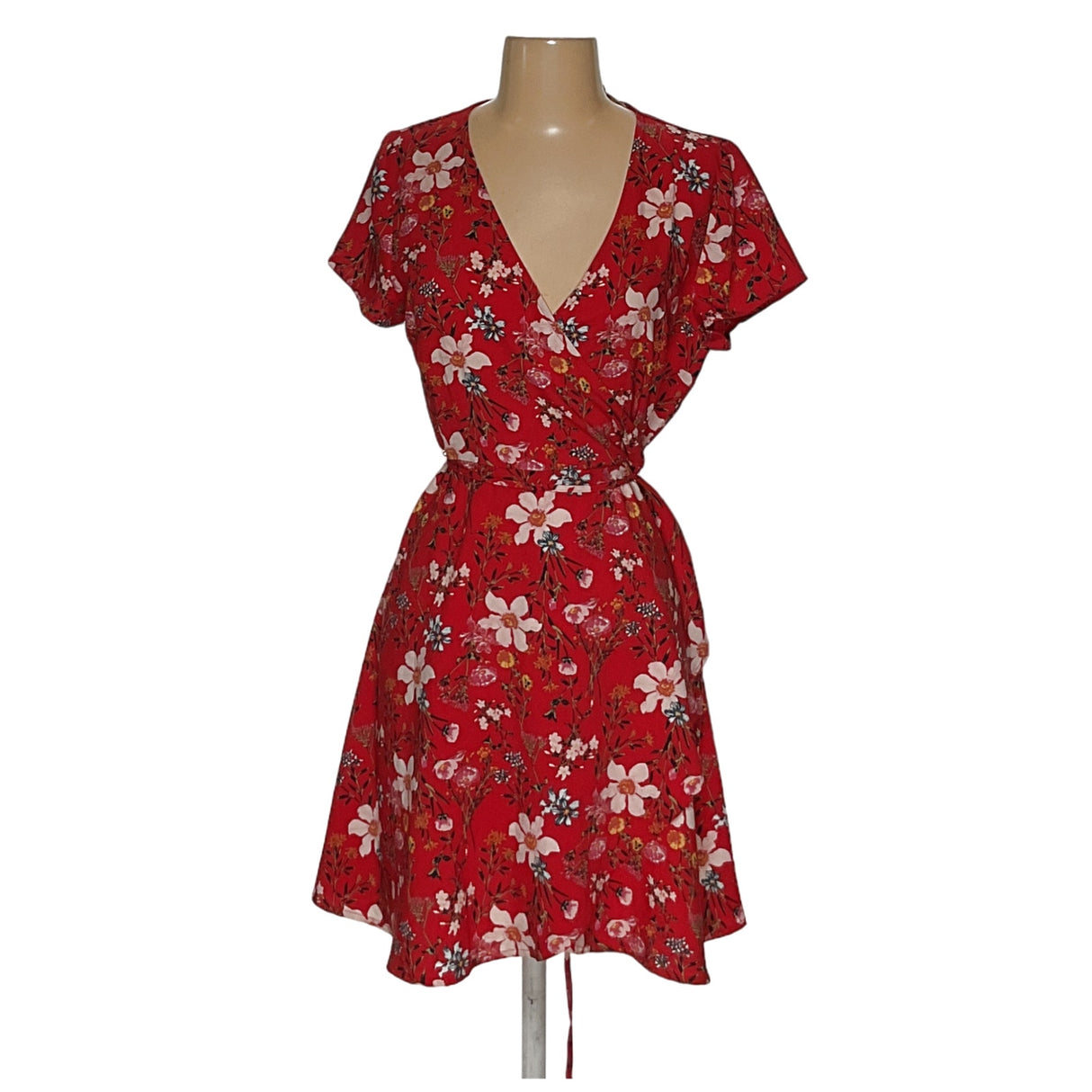 LOFT Red Wrap Dress, Size 6p