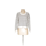 Tahari Medium Beige Striped Sweater