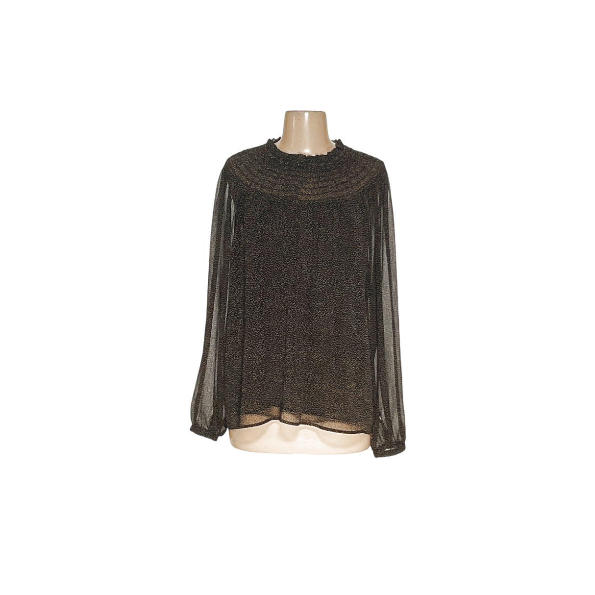 LOFT Black Chiffon Blouse - Women's M