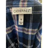 Catherines Multicolor Button-Up Top, Size 1X