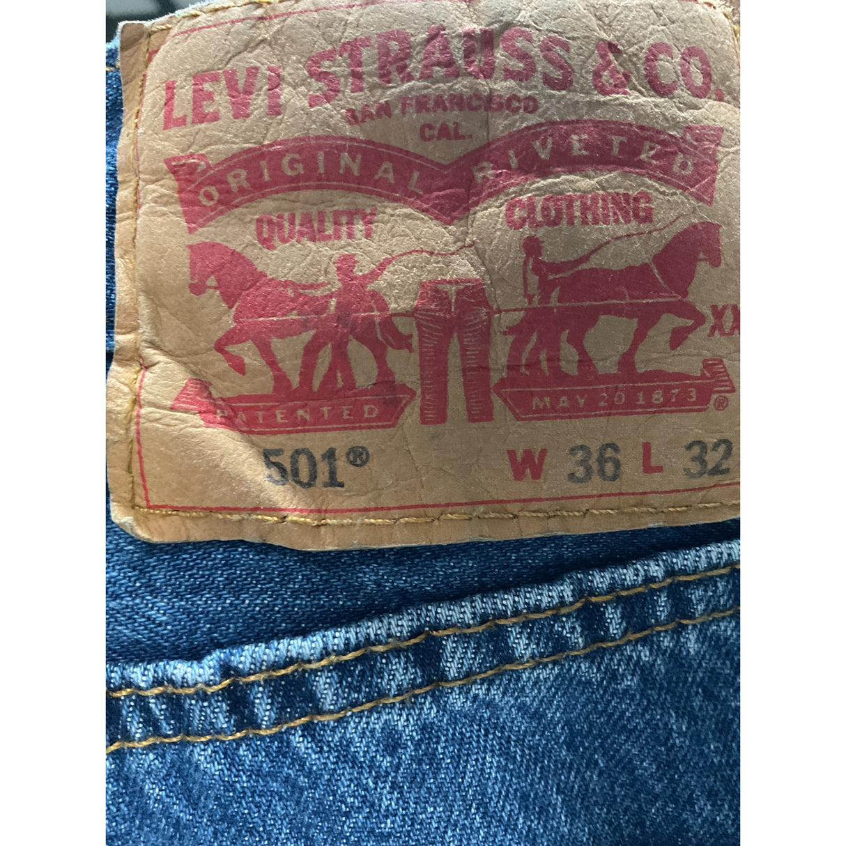 Levi's Blue Straight Jeans - Men's 36x32