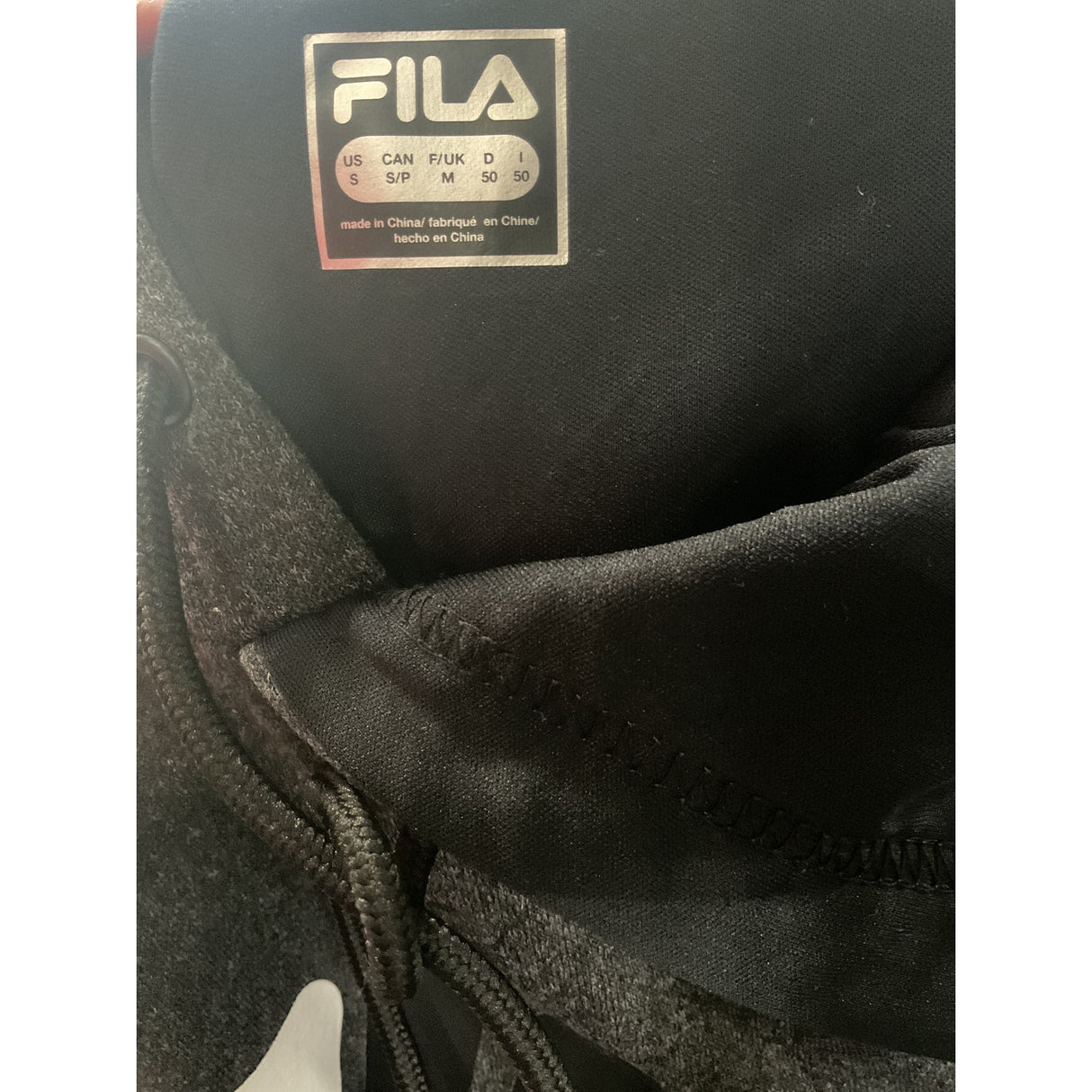 Fila Men's Gray Pullover Hoodie Size S