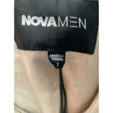 Fashion Nova Men's Beige Linen Button-Up Shirt