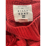 Billabong Women's Orange Cotton Pullover Sweater - Size L