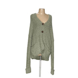 Pol Green Polyester Cardigan Sweater - Women's Size S