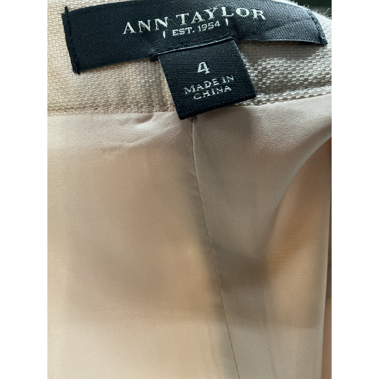 Ann Taylor Beige Cotton Mini Skirt Size 4