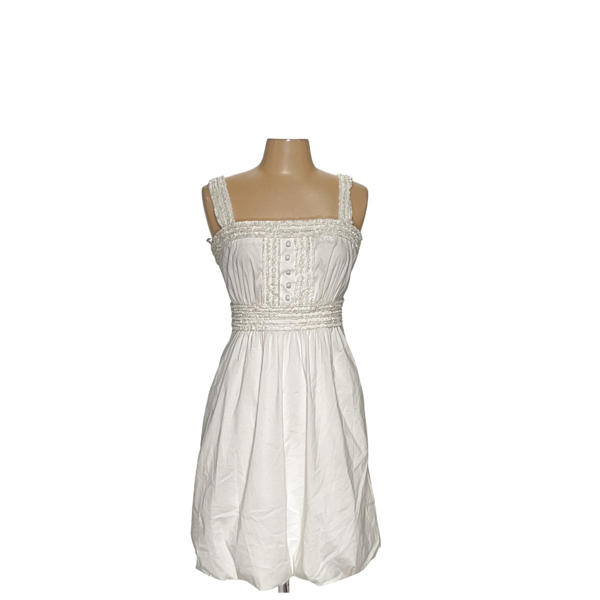 BCBGMAXAZRIA White Sundress - Knee Length - Women's M