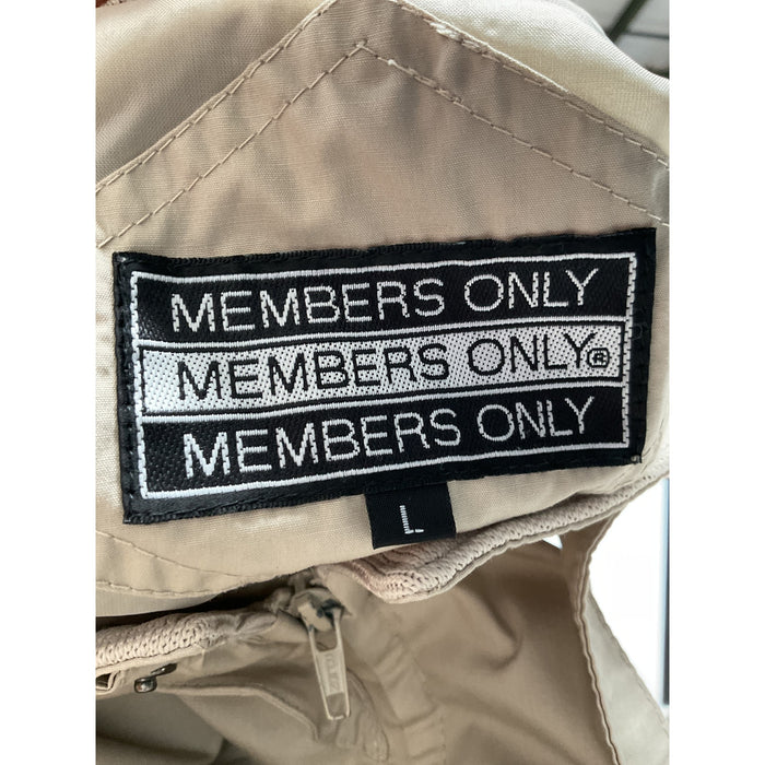 Members Only Beige Bomber Jacket