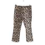 ZARA XL Black Animal Print Straight Pants