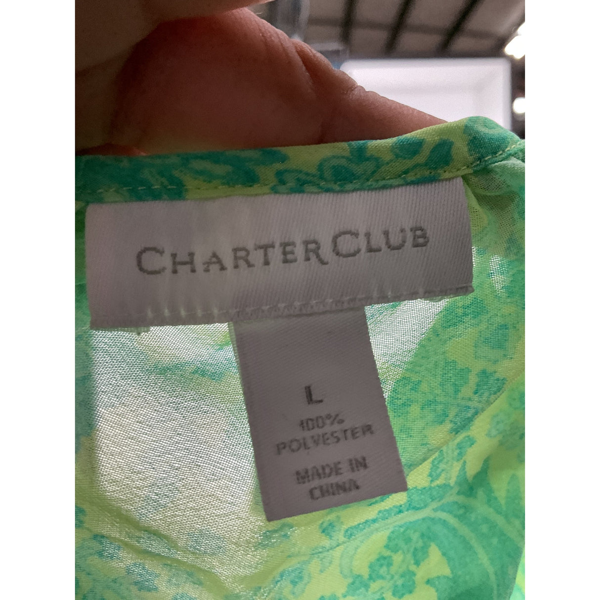 Charter Club Green Women's Blouse/Sweater, L