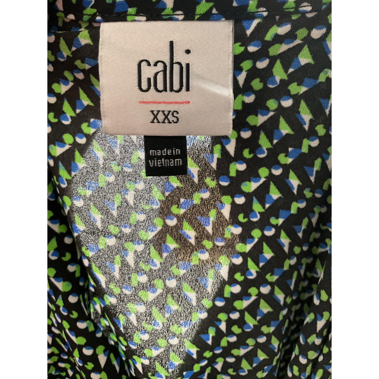 Cabi Multicolor Blouse, Women's Size XXS, 20 in Pit to Pit, 26 in Length