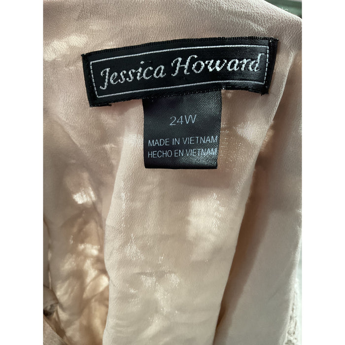 Beige Jessica Howard Plus Size A-Line Dress