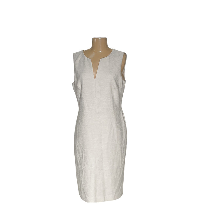 Ann Taylor White Sheath Dress - Size 8