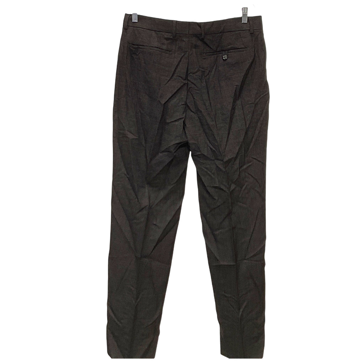 BR Black Plaid Dress Pants, Men's L