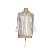 Chico's White Button-Up Top - Size 3