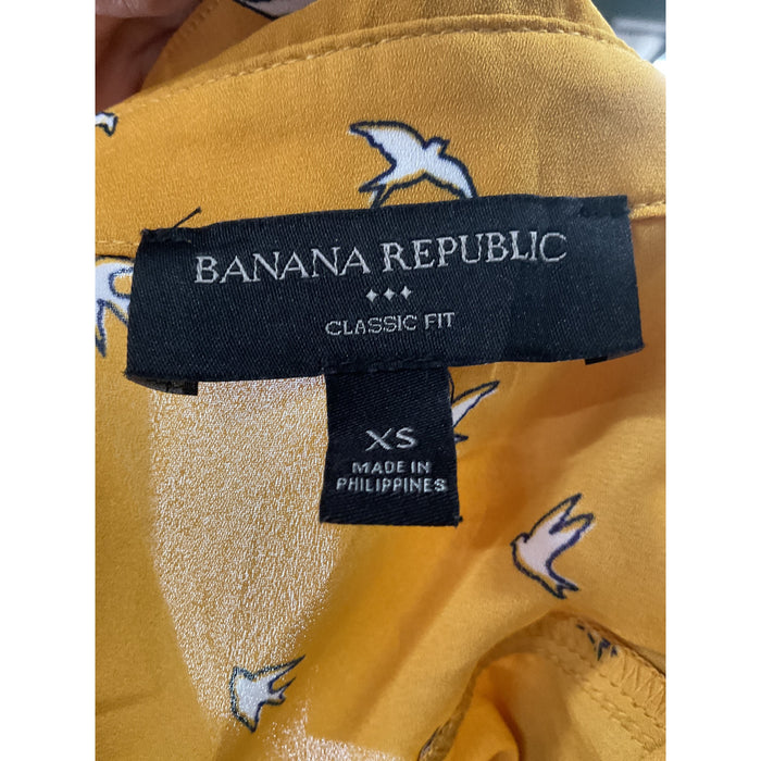 Banana Republic XS Yellow Women's Button-Up