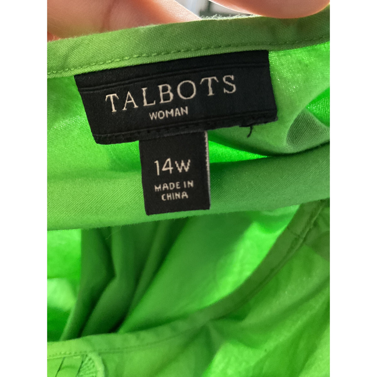 Talbots 14w Men's Green Cotton Tank