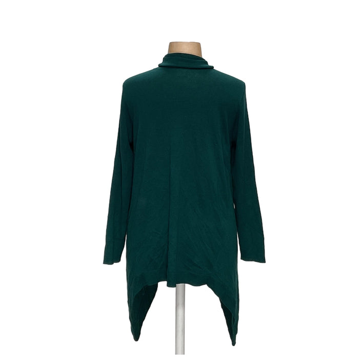 Chico's Green Cotton Pullover Sweater