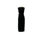 LRL Black A-Line Midi Dress, Women's 6