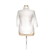 Chico's White Linen Button-Up Top, Size 2