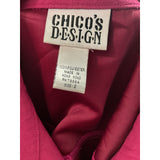 Chico's Pink Polyester Button-Up - Size 2