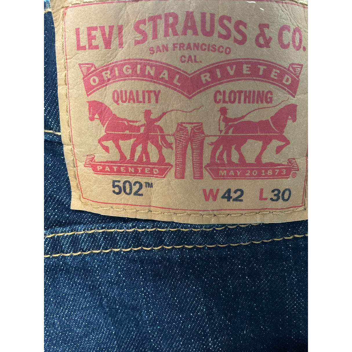 Men's Levi's Blue Straight Jeans - Size 42