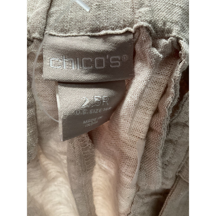 Chico's Beige Linen Capri Pants