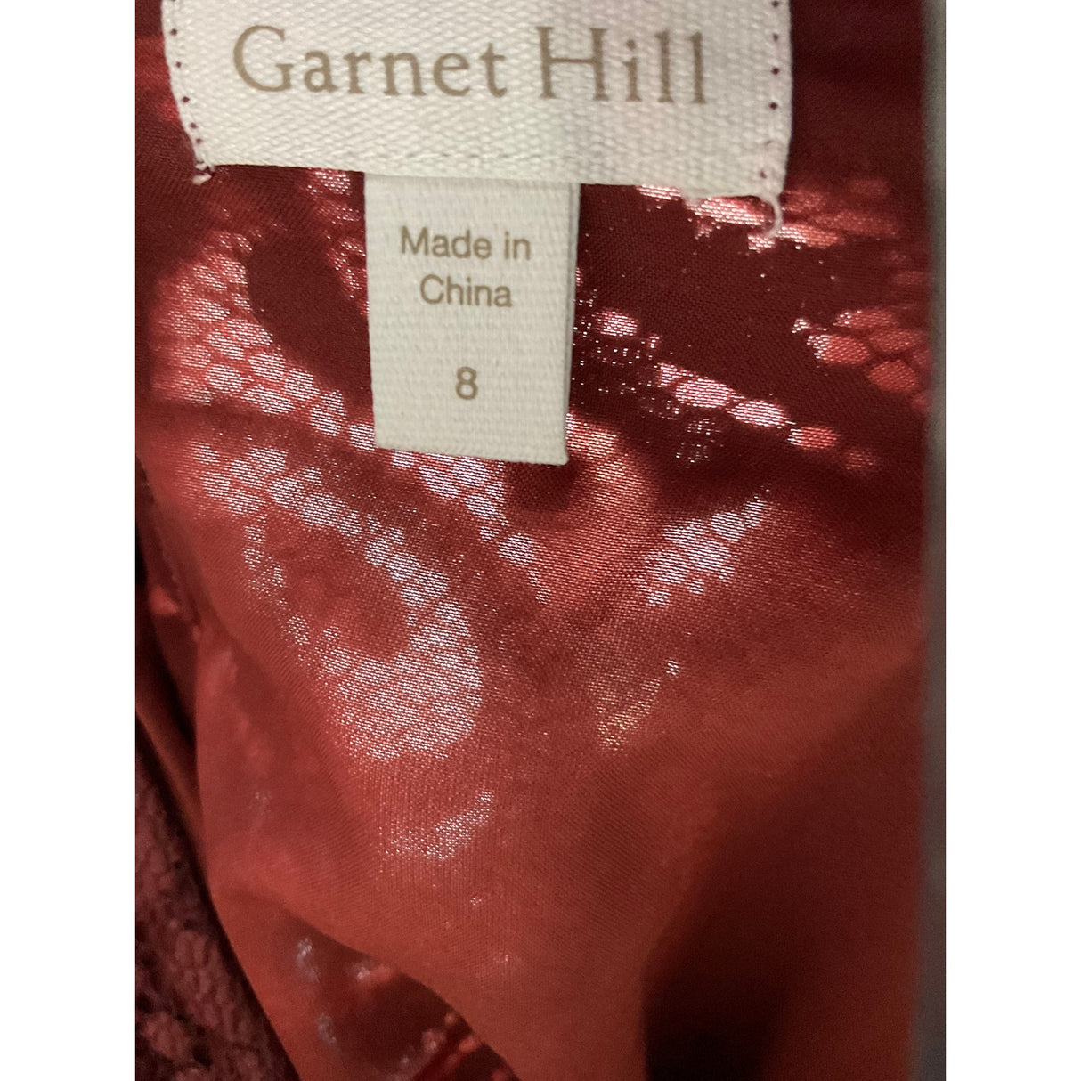 GARNET HILL Red Midi Shift Dress - Women's Size 8