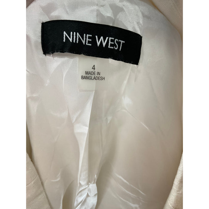 Nine West White Linen Blazer - Size 4